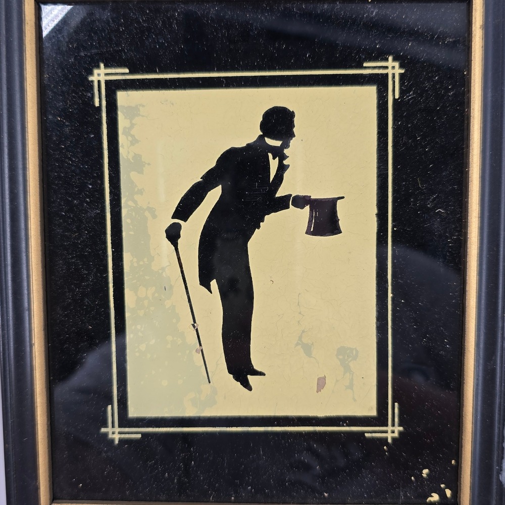 Unbranded Silhouette Art Set 8pc Vintage Victorian Style Black Gold Wall Decor - Picture 2 of 9